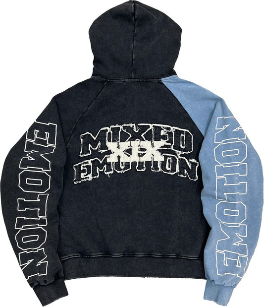 Mixed Emotion - Blue Split Decisions Hoodie