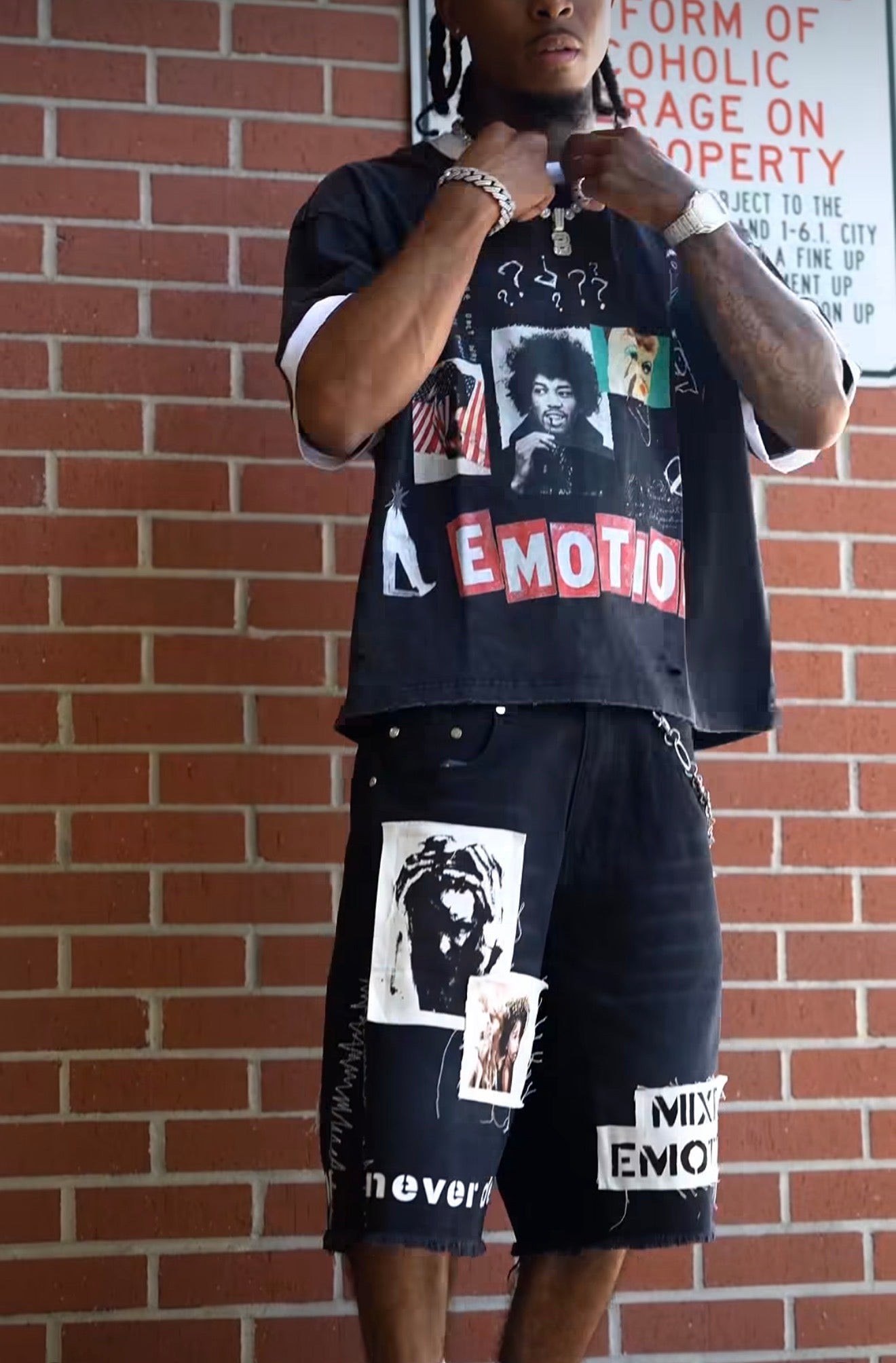 Black “Chaos” Carpenter Shorts mixed emotion