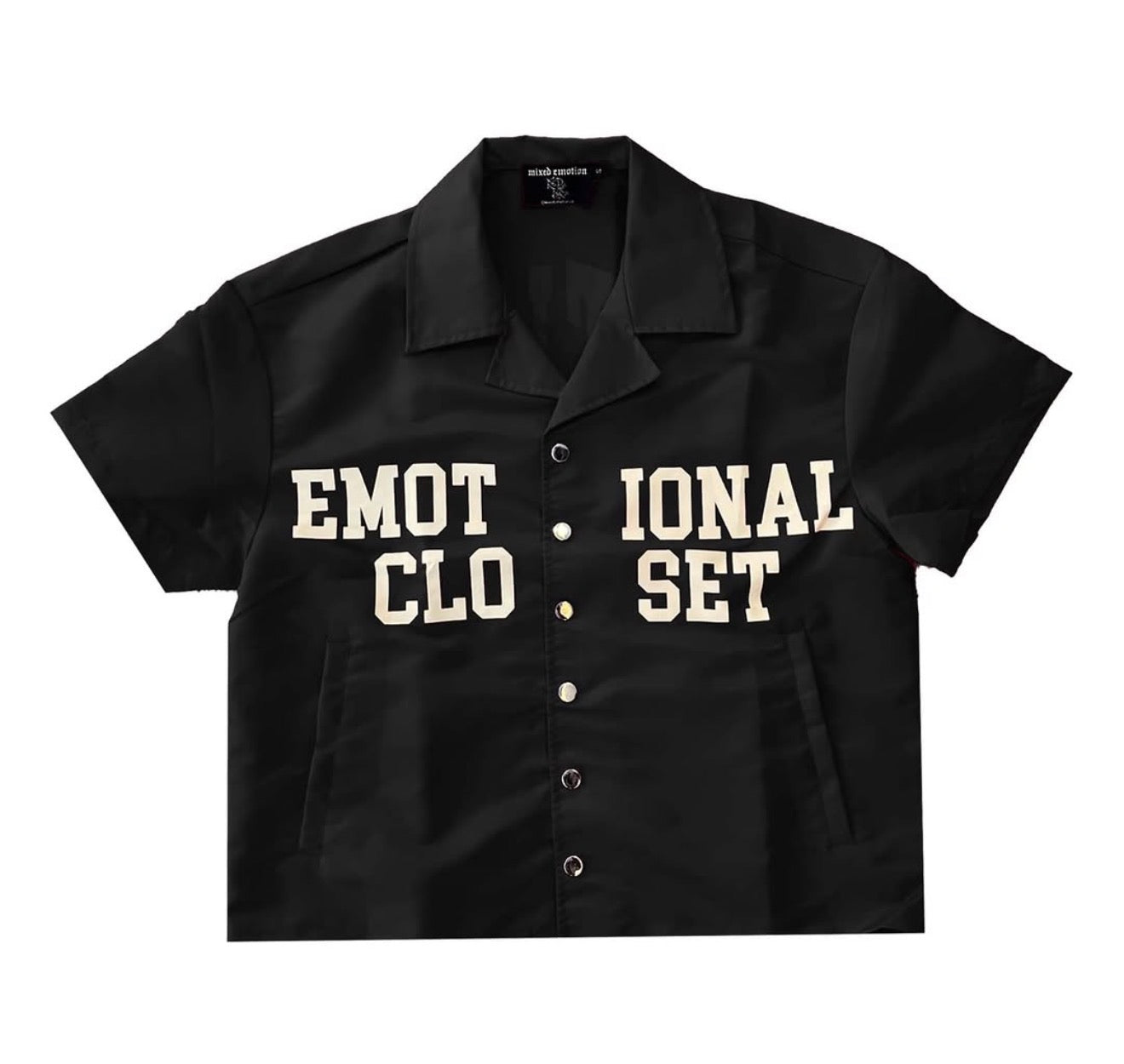 Black “Backyard” Nylon shirt mixed emotion
