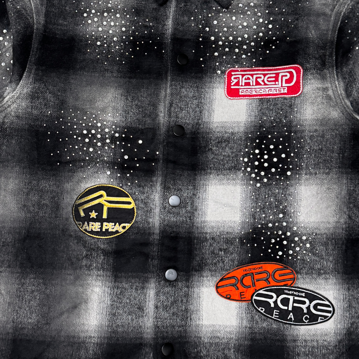 Rare peace - WOVEN WASHED PLAID JACKET