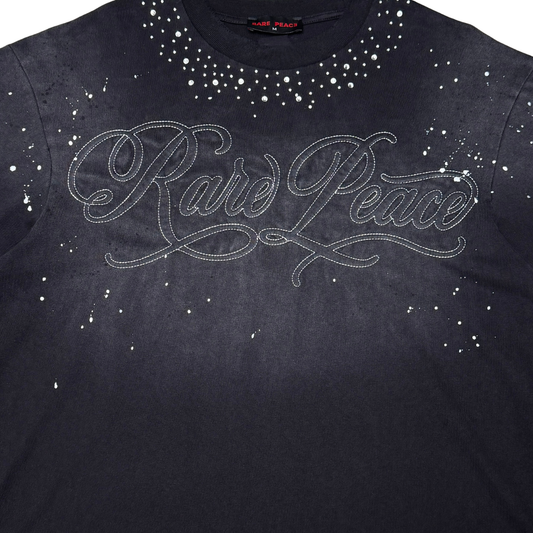 Rare peace - WASHED RHINESTONE + EMBOSSED SPLATT
ER TEE