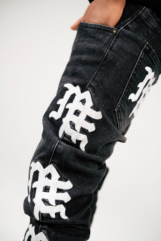Jeans mixed emotions black and white