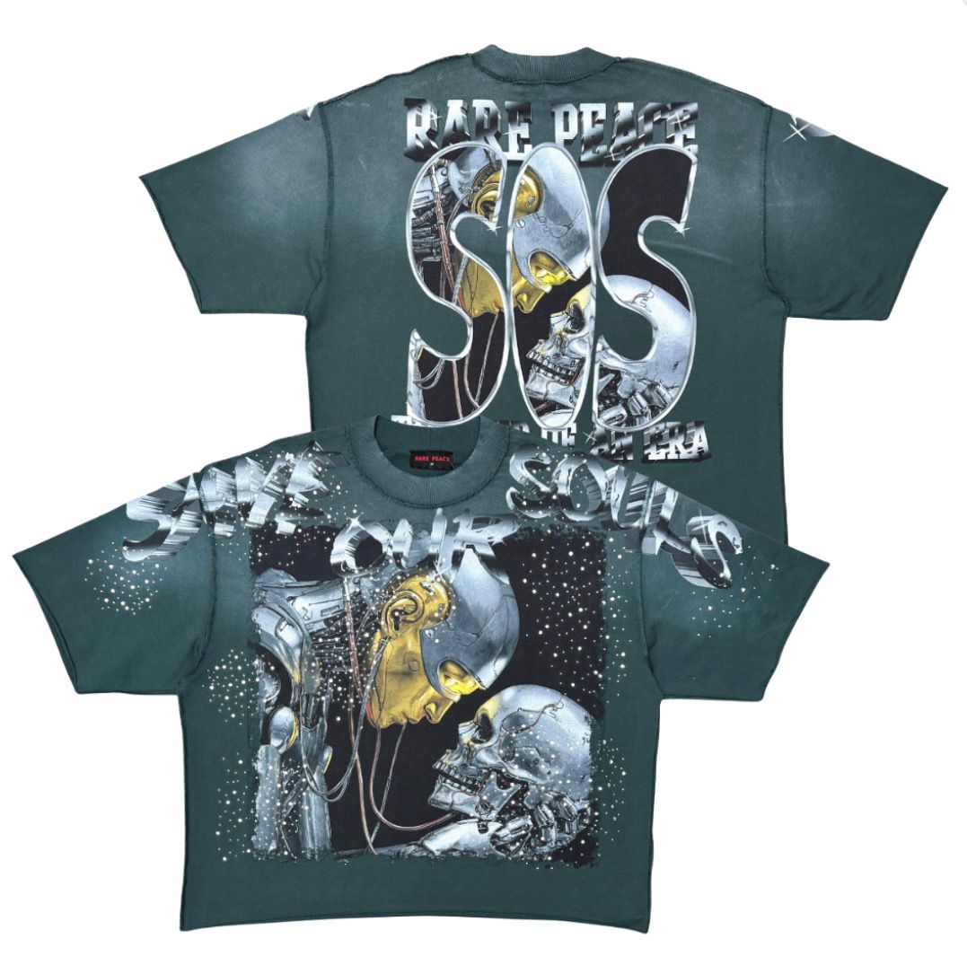 Rare peace t shirt oversized, future SOS
