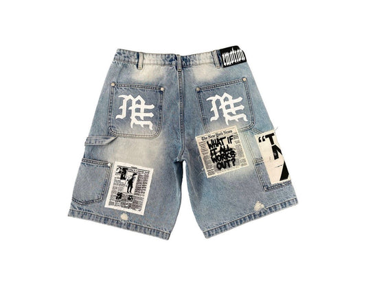 Mixed emotions, blue Jean short