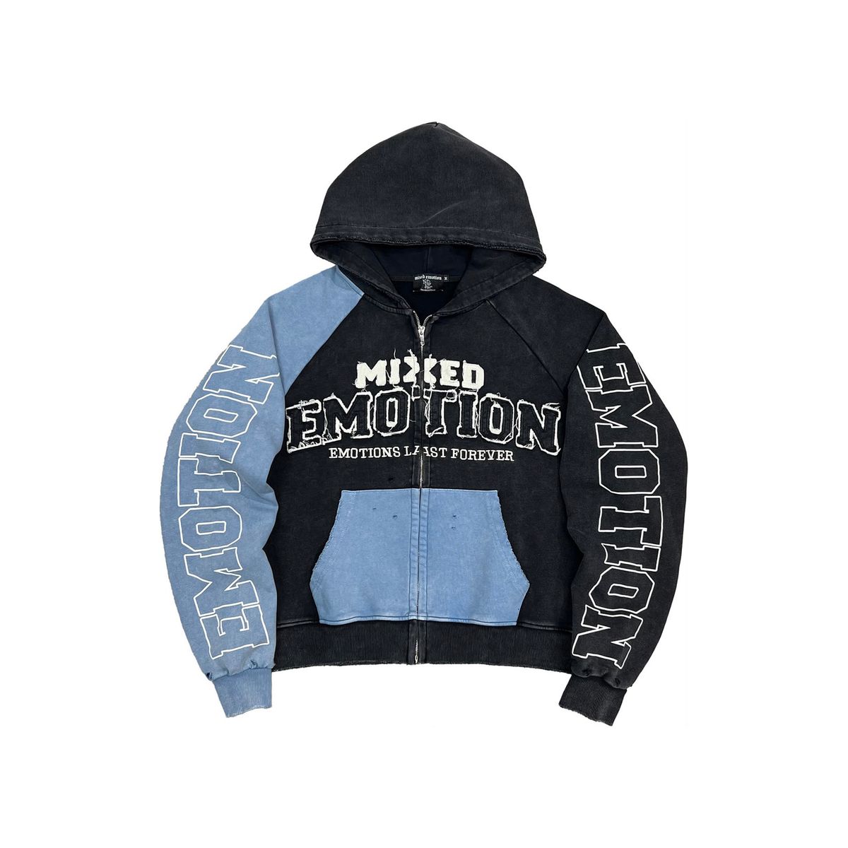 Mixed Emotion - Blue Split Decisions Hoodie