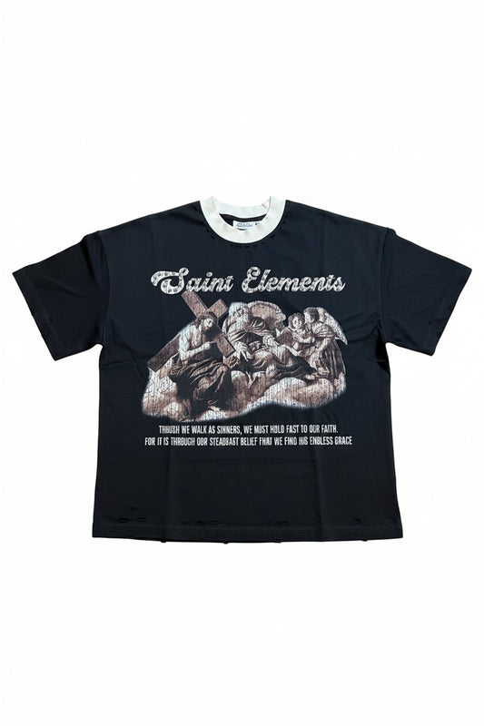 Saint Elements Jesus Tee - Black