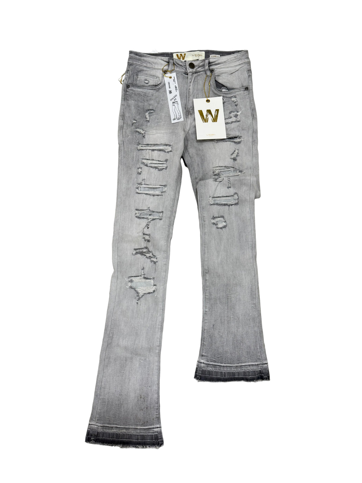 Waimea - Grey Wash Stacked Jeans