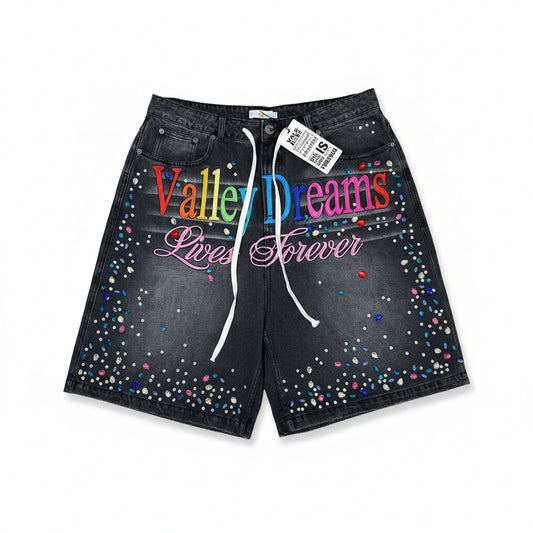 Valley dreams - live forever black shorts