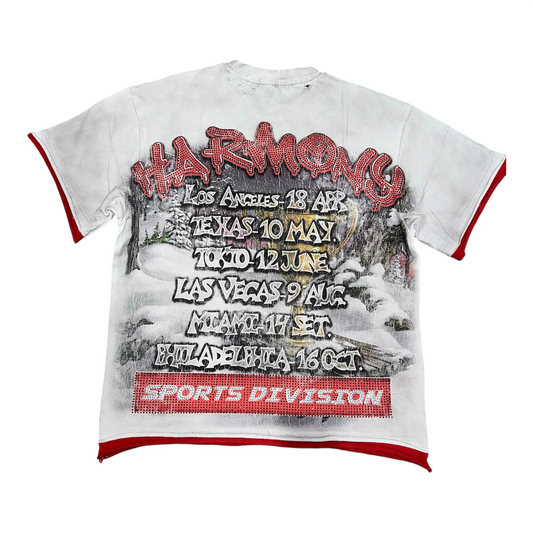 T shirt Harmony - white and red