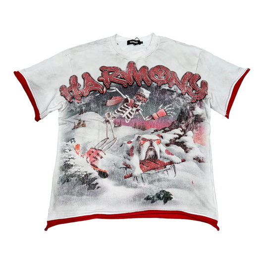 T shirt Harmony - white and red