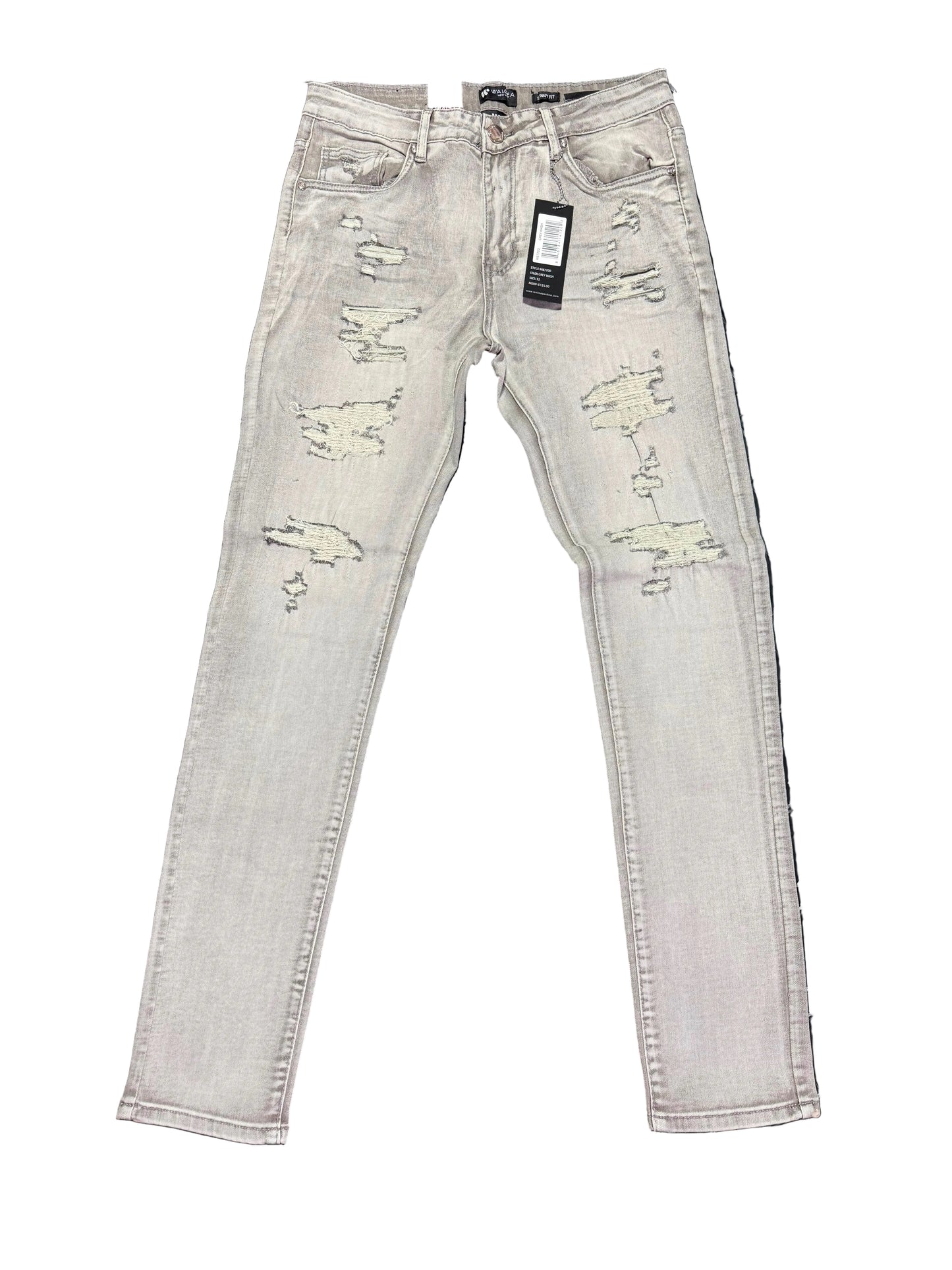 Waimea - Grey Wash Skinny Jeans