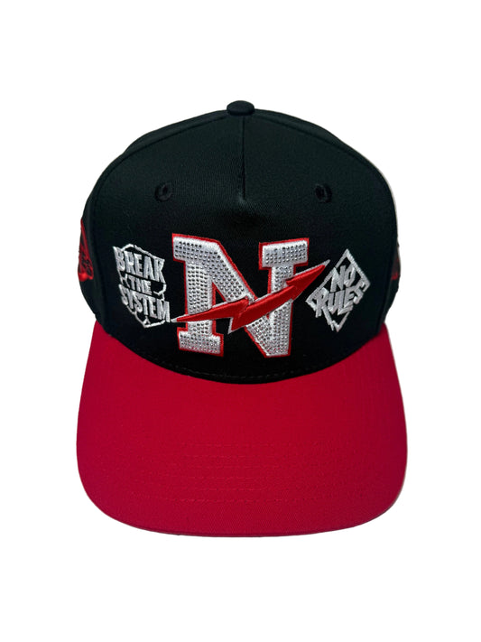 No rules caps - black and red