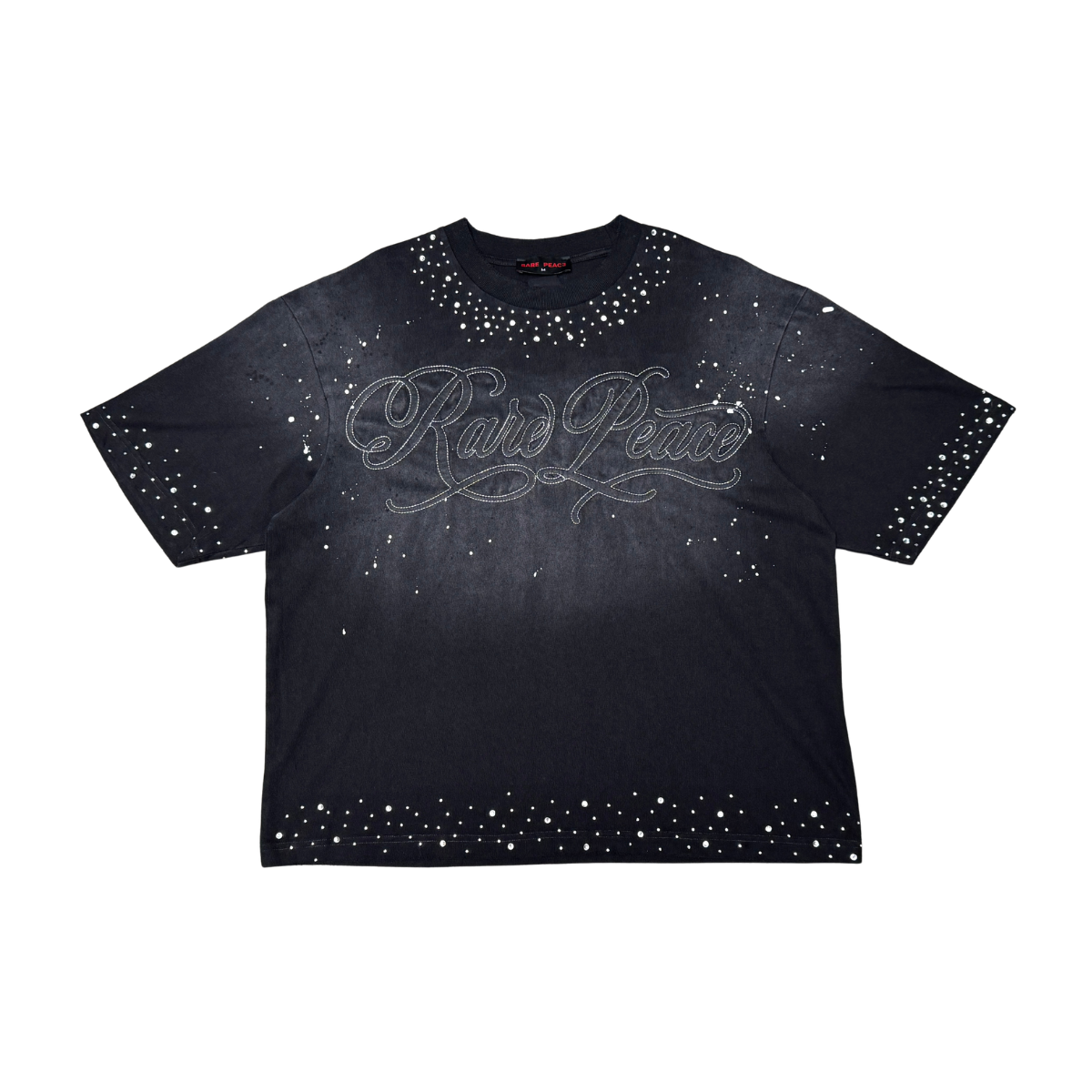 Rare peace - WASHED RHINESTONE + EMBOSSED SPLATT
ER TEE