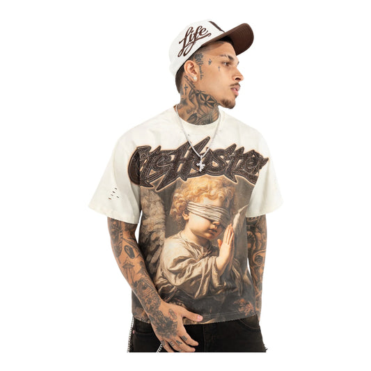 Life Hustlers - Praying Angel Rhinestone Tee