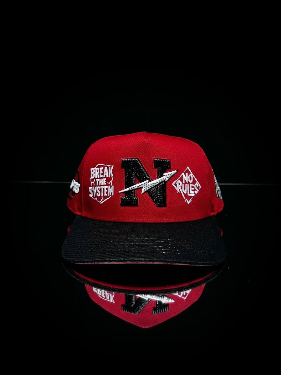 Norules Cap Red & Black (The Bred)