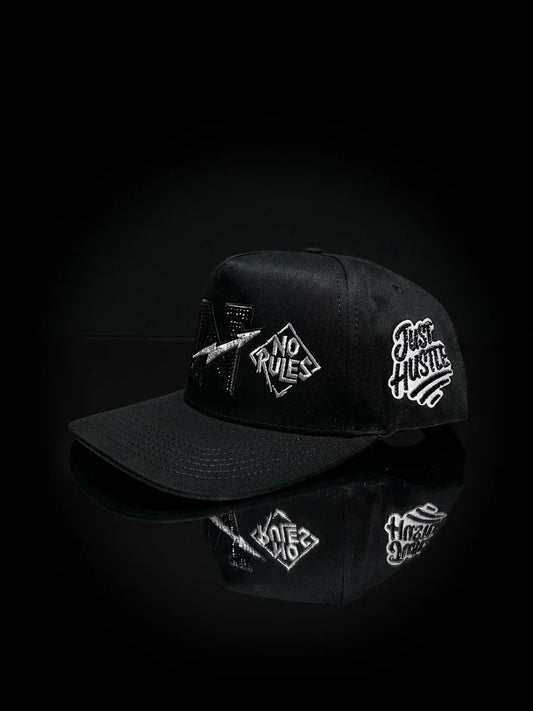 Norules Cap Black & Black (Silver Metallic)