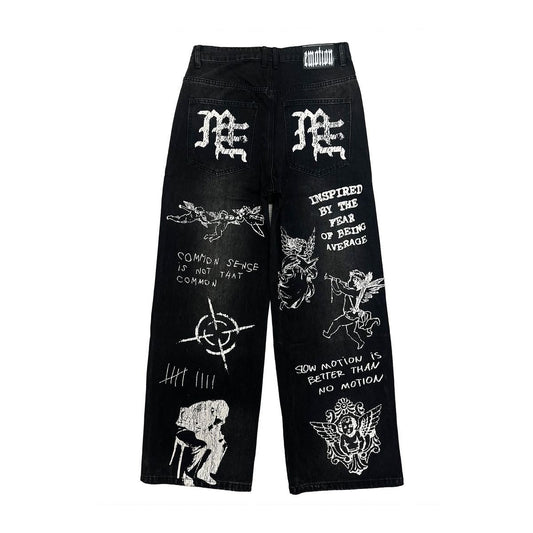 Mixed Emotion- Black "Canvas" Denim