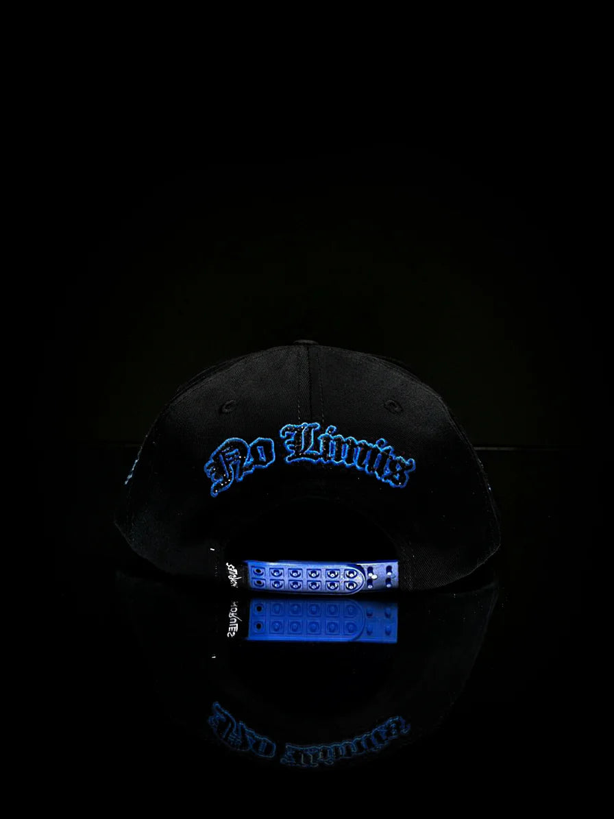 Norules Cap Black & Black (Blue "N" Accent)