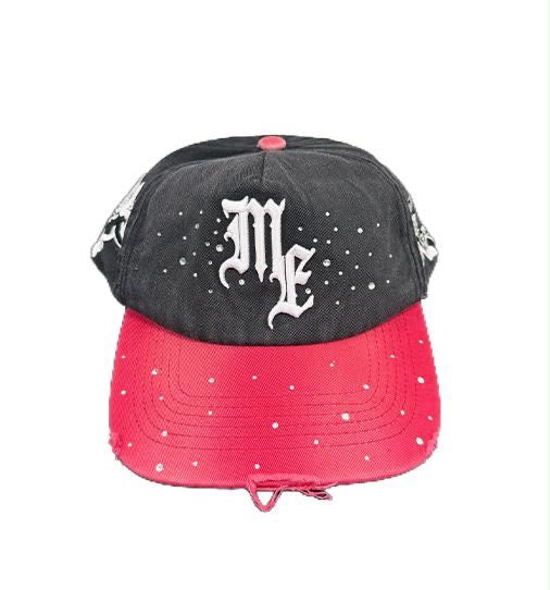 Mixed Emotion- Black & Red Cap