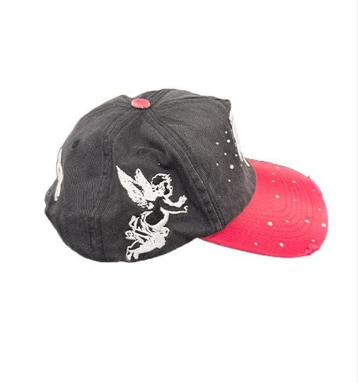 Mixed Emotion- Black & Red Cap