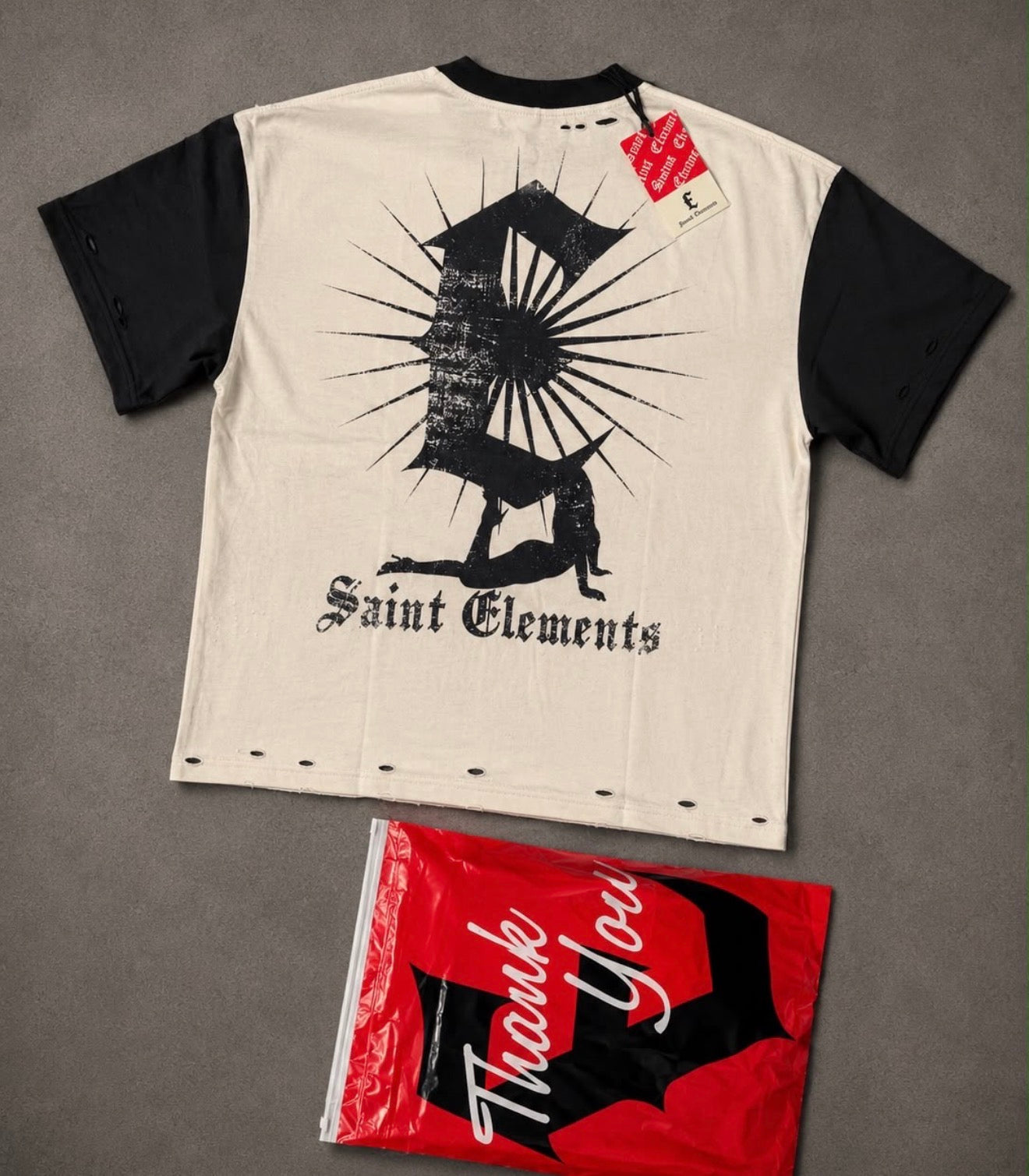 STAR GIRL TEE BLACK - saints elements