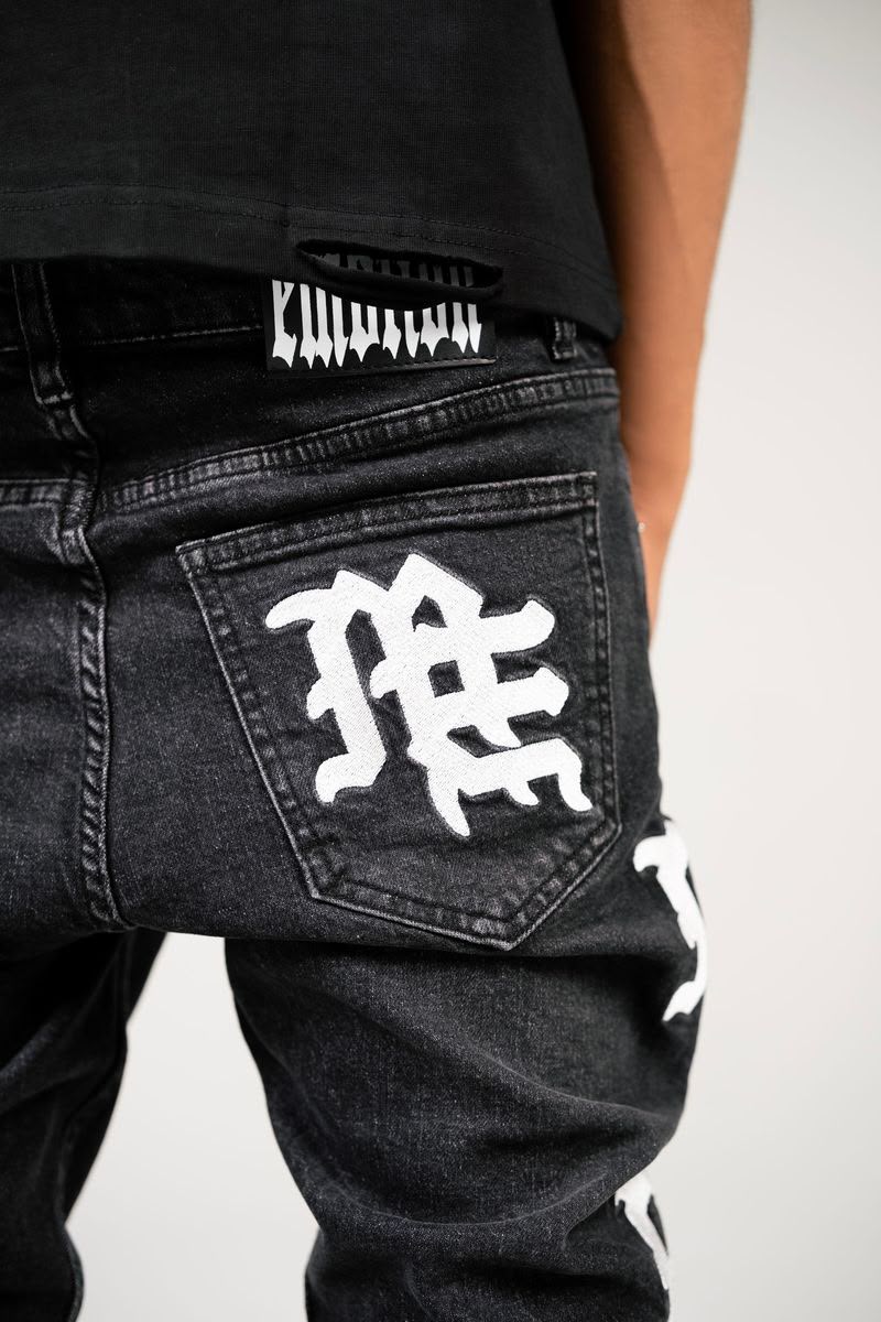 Jeans mixed emotions black and white