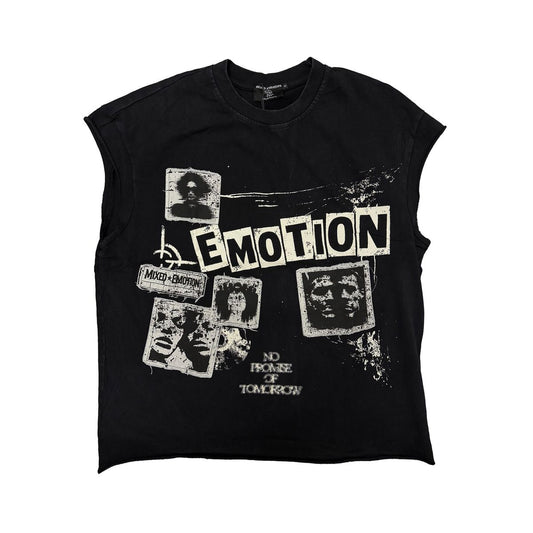 Mixed emotion - “Newspaper” Sleeveless tee