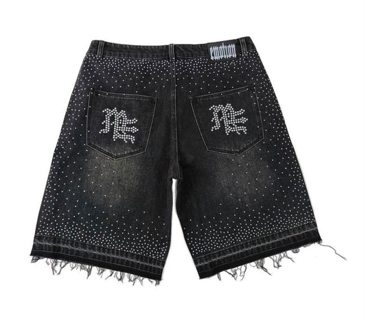 Mixed emotions, diamonds Jean short black