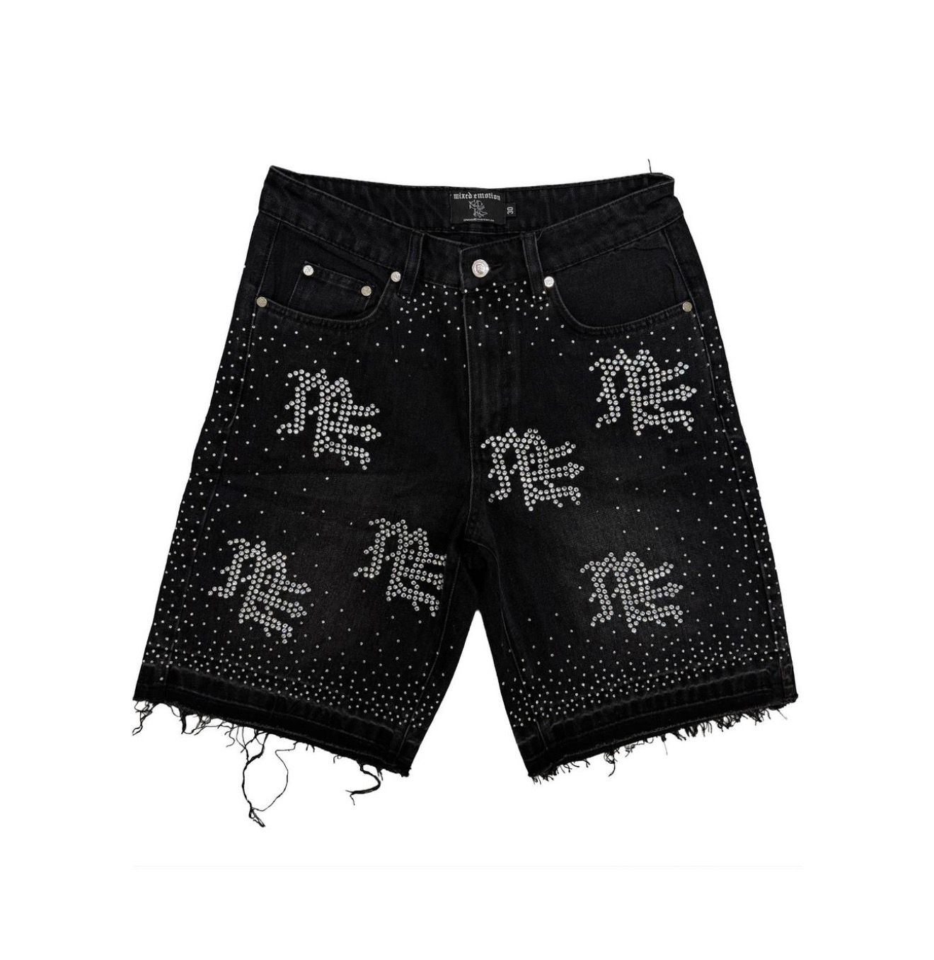 Mixed emotions, diamonds Jean short black